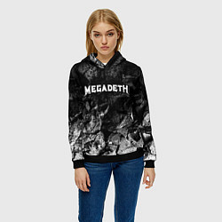 Толстовка-худи женская Megadeth black graphite, цвет: 3D-черный — фото 2