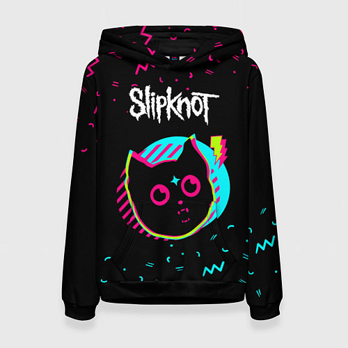 Женская толстовка Slipknot - rock star cat / 3D-Черный – фото 1