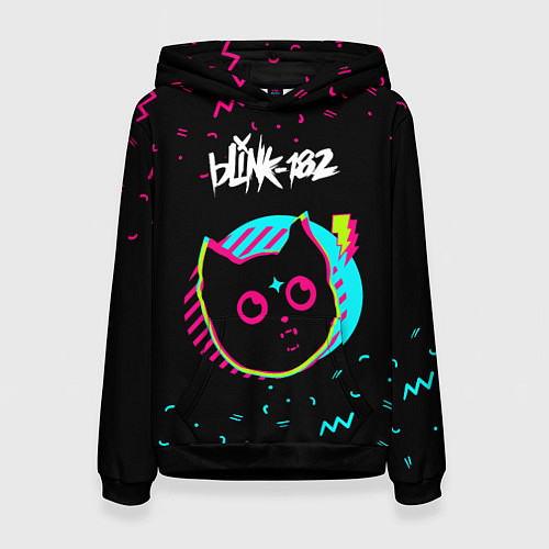 Женская толстовка Blink 182 - rock star cat / 3D-Черный – фото 1