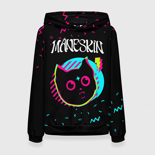 Женская толстовка Maneskin - rock star cat / 3D-Черный – фото 1
