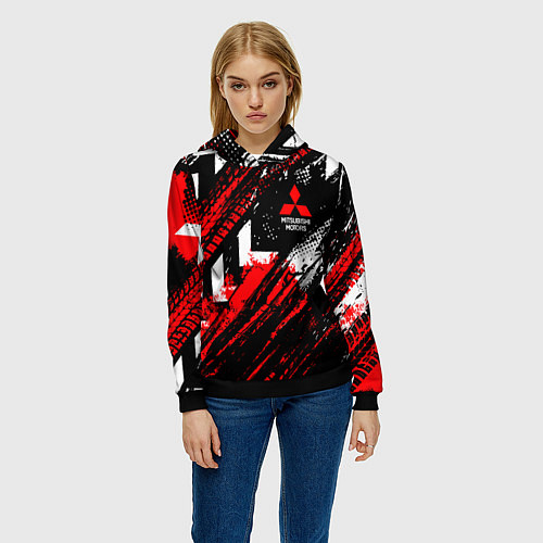 Женская толстовка Mitsubishi - sport style / 3D-Черный – фото 3