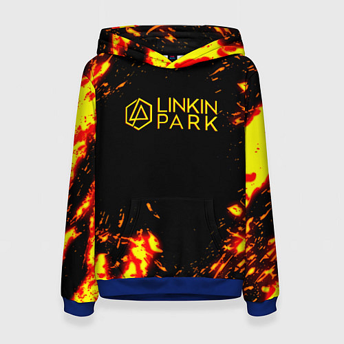 Женская толстовка Linkin park огненный стиль / 3D-Синий – фото 1