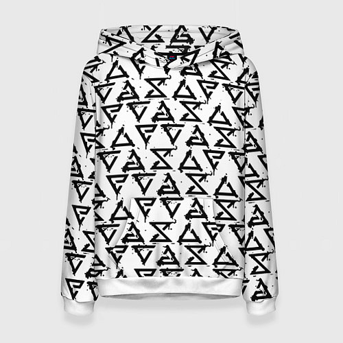 Женская толстовка Ведьмак паттерн згачки / 3D-Белый – фото 1