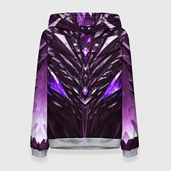 Женская толстовка Фиолетовые кристаллы и камень