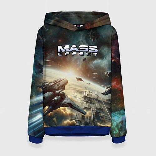 Женская толстовка Масс эффект - космос / 3D-Синий – фото 1