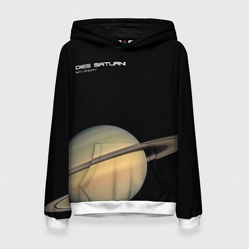 Женская толстовка Сатурн - dies saturni / 3D-Белый – фото 1