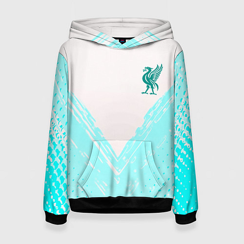 Женская толстовка Liverpool logo texture fc / 3D-Черный – фото 1