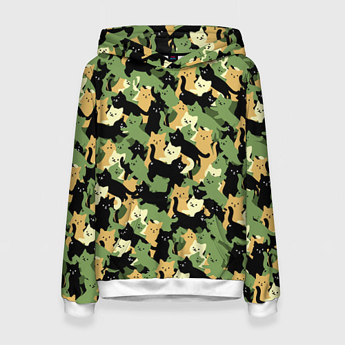 Женская толстовка Котофляж / 3D-Белый – фото 1
