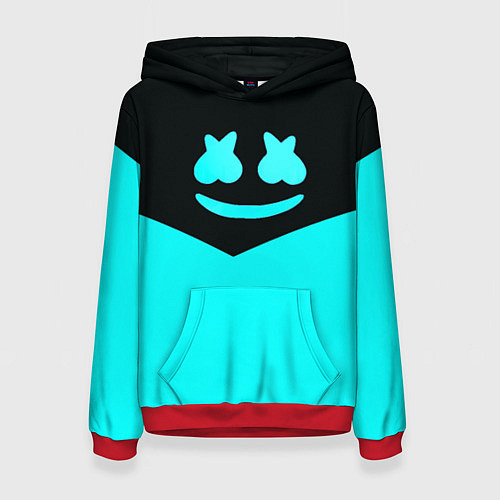 Женская толстовка Marshmello dj geometry / 3D-Красный – фото 1