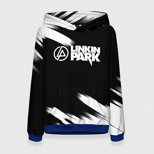 Женская толстовка Linkin park рок бенд краски / 3D-Синий – фото 1