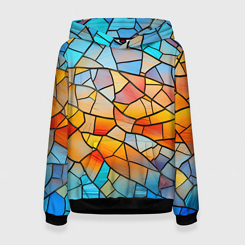 Женская толстовка Яркий витраж / 3D-Черный – фото 1