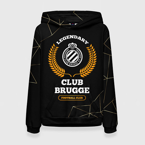 Женская толстовка Лого Club Brugge и надпись legendary football club / 3D-Черный – фото 1