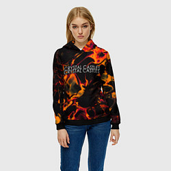 Толстовка-худи женская Crystal Castles red lava, цвет: 3D-черный — фото 2