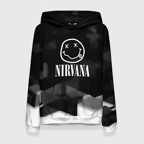 Женская толстовка Nirvana текстура рок / 3D-Белый – фото 1