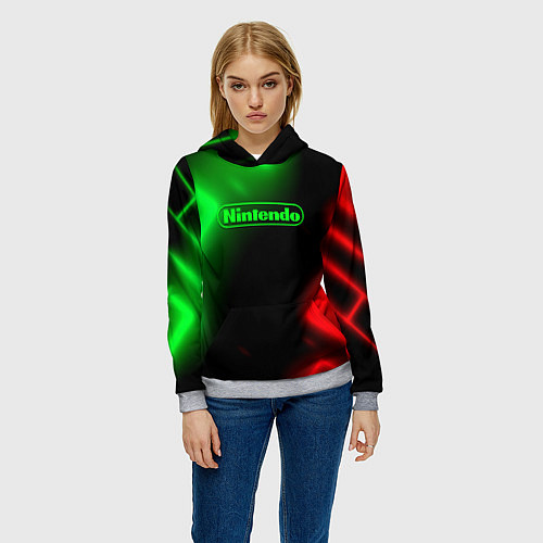 Женская толстовка Nintendo игровой мир / 3D-Меланж – фото 3