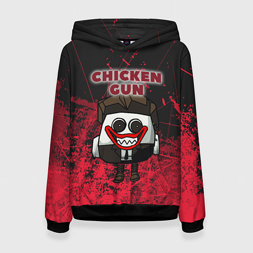 Женская толстовка Chicken gun clown / 3D-Черный – фото 1