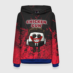 Женская толстовка Chicken gun clown