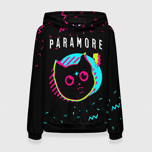 Женская толстовка Paramore - rock star cat / 3D-Черный – фото 1