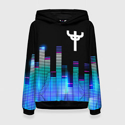 Толстовка-худи женская Judas Priest эквалайзер, цвет: 3D-черный