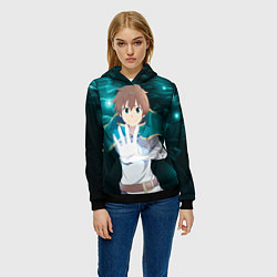 Толстовка-худи женская Казума Сато из Коносубы, цвет: 3D-черный — фото 2