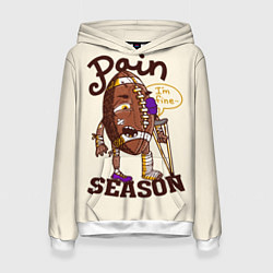 Толстовка-худи женская Сезон боли, цвет: 3D-белый