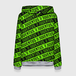 Женская толстовка Juventus green pattern sport