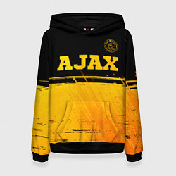 Толстовка-худи женская Ajax - gold gradient посередине, цвет: 3D-черный