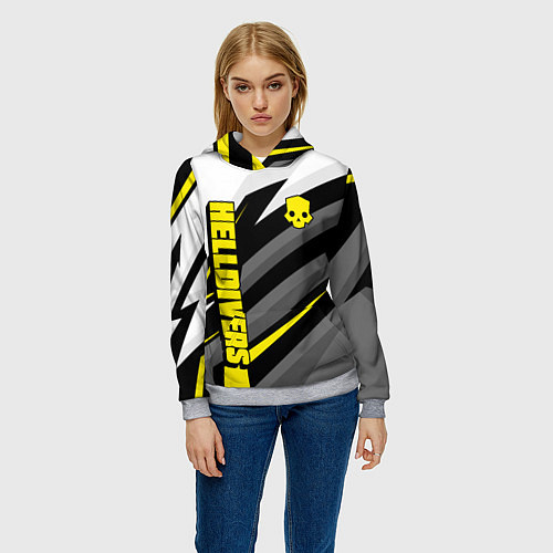 Женская толстовка Helldivers 2 - yellow uniform / 3D-Меланж – фото 3