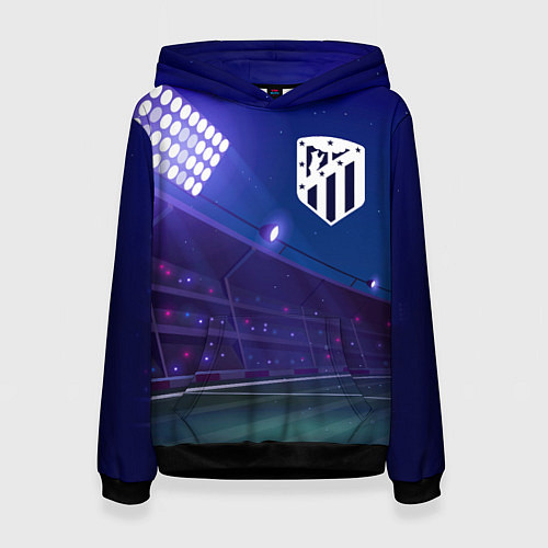 Женская толстовка Atletico Madrid ночное поле / 3D-Черный – фото 1