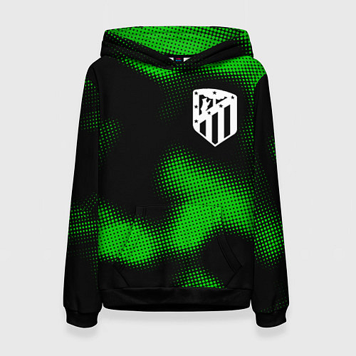 Женская толстовка Atletico Madrid sport halftone / 3D-Черный – фото 1