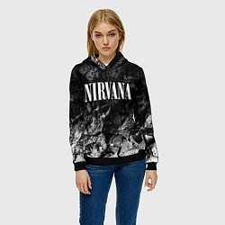 Толстовка-худи женская Nirvana black graphite, цвет: 3D-черный — фото 2