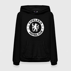 Женская толстовка Chelsea fc белое лого