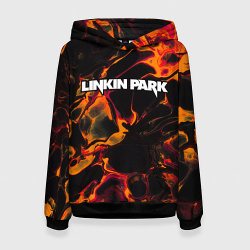 Женская толстовка Linkin Park red lava / 3D-Черный – фото 1