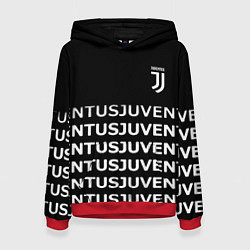 Толстовка-худи женская Juventus pattern fc club steel, цвет: 3D-красный