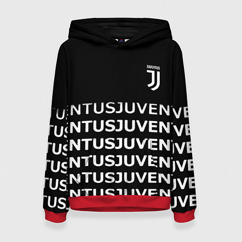 Женская толстовка Juventus pattern fc club steel / 3D-Красный – фото 1