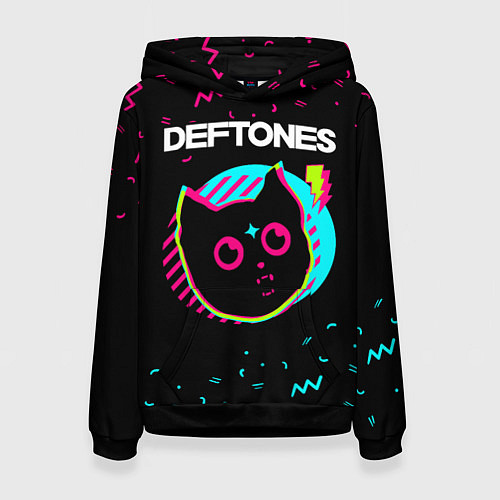 Женская толстовка Deftones - rock star cat / 3D-Черный – фото 1