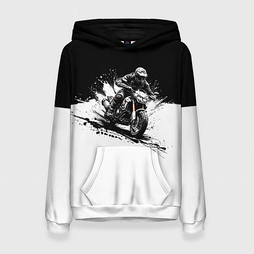 Женская толстовка Scrambler BlacknWhite / 3D-Белый – фото 1
