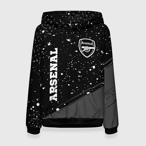 Женская толстовка Arsenal sport на темном фоне вертикально / 3D-Черный – фото 1