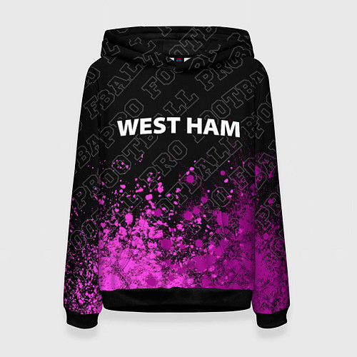 Женская толстовка West Ham pro football посередине / 3D-Черный – фото 1