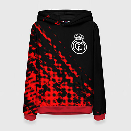 Женская толстовка Real Madrid sport grunge / 3D-Красный – фото 1