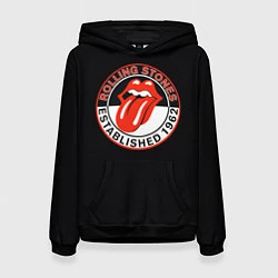 Толстовка-худи женская Rolling Stones Established 1962 group, цвет: 3D-черный