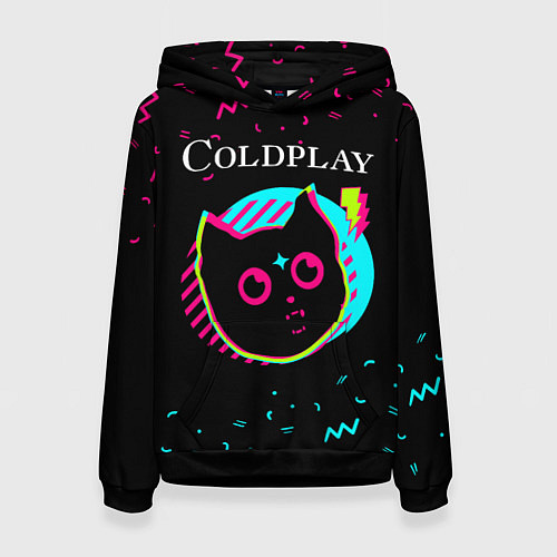 Женская толстовка Coldplay - rock star cat / 3D-Черный – фото 1
