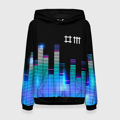 Женская толстовка Depeche Mode эквалайзер / 3D-Черный – фото 1