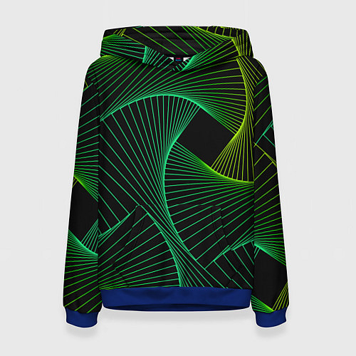 Женская толстовка Сетка скрученных линий / 3D-Синий – фото 1
