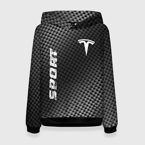 Женская толстовка Tesla sport carbon / 3D-Черный – фото 1