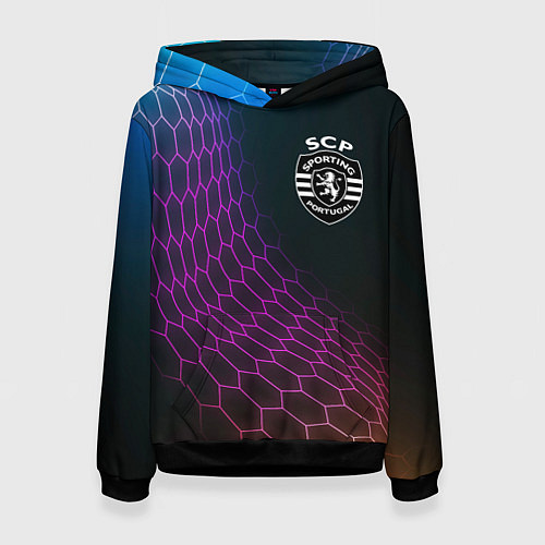 Женская толстовка Sporting футбольная сетка / 3D-Черный – фото 1