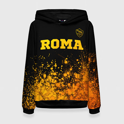 Женская толстовка Roma - gold gradient посередине / 3D-Черный – фото 1