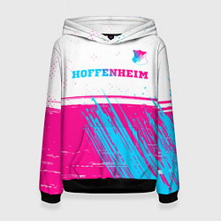 Женская толстовка Hoffenheim neon gradient style посередине