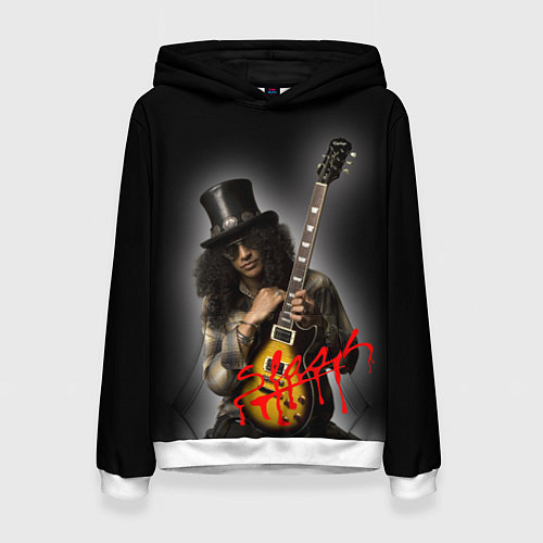 Женская толстовка Slash музыкант группы Guns N Roses / 3D-Белый – фото 1