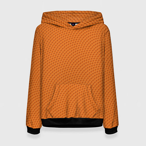 Женская толстовка Кожа баскетбольного мяча / 3D-Черный – фото 1